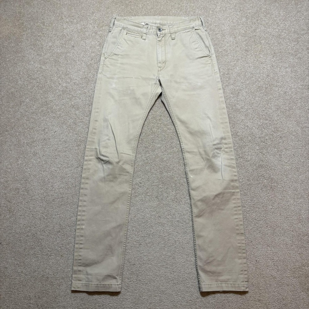 Iron Heart Pants Mens 31x32 Beige Chino Straight Leg Japan Motorcycle Sanforized